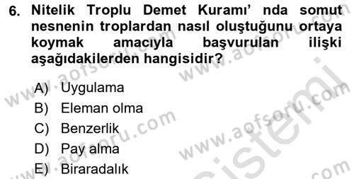 Metafizik Dersi 2015 - 2016 Yılı (Final) Dönem Sonu Sınav Soruları 6. Soru