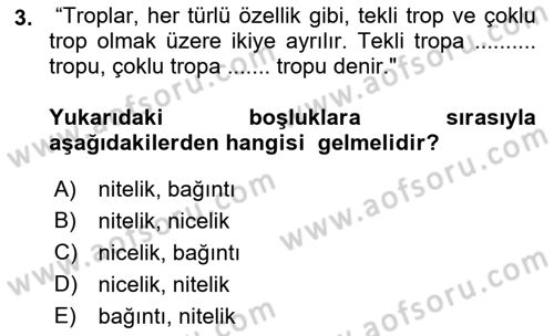 Metafizik Dersi 2016 - 2017 Yılı (Final) Dönem Sonu Sınav Soruları 3. Soru