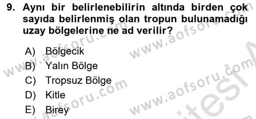 Metafizik Dersi 2016 - 2017 Yılı (Final) Dönem Sonu Sınav Soruları 9. Soru