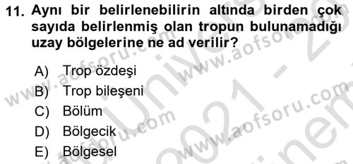 Metafizik Dersi 2021 - 2022 Yılı (Final) Dönem Sonu Sınav Soruları 11. Soru