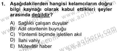 Ortaçağ Felsefesi 2 Dersi 2012 - 2013 Yılı (Vize) Ara Sınav Soruları 1. Soru