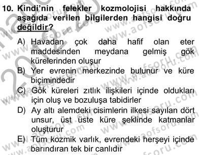 Ortaçağ Felsefesi 2 Dersi 2012 - 2013 Yılı (Vize) Ara Sınav Soruları 10. Soru