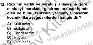 Ortaçağ Felsefesi 2 Dersi 2012 - 2013 Yılı (Vize) Ara Sınav Soruları 12. Soru