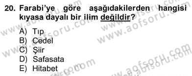 Ortaçağ Felsefesi 2 Dersi 2012 - 2013 Yılı (Vize) Ara Sınav Soruları 20. Soru