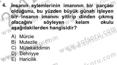Ortaçağ Felsefesi 2 Dersi 2012 - 2013 Yılı (Vize) Ara Sınav Soruları 4. Soru