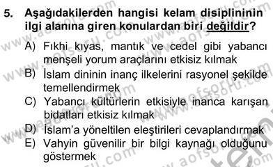 Ortaçağ Felsefesi 2 Dersi 2012 - 2013 Yılı (Vize) Ara Sınav Soruları 5. Soru