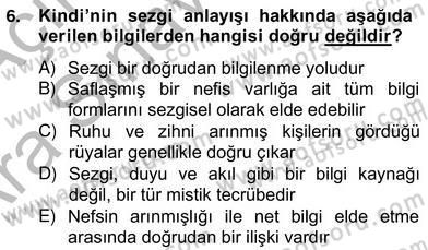 Ortaçağ Felsefesi 2 Dersi 2012 - 2013 Yılı (Vize) Ara Sınav Soruları 6. Soru