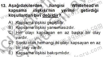 Ortaçağ Felsefesi 2 Dersi 2012 - 2013 Yılı (Final) Dönem Sonu Sınav Soruları 13. Soru