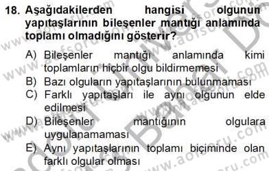 Ortaçağ Felsefesi 2 Dersi 2012 - 2013 Yılı (Final) Dönem Sonu Sınav Soruları 18. Soru