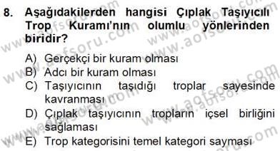 Ortaçağ Felsefesi 2 Dersi 2012 - 2013 Yılı (Final) Dönem Sonu Sınav Soruları 8. Soru