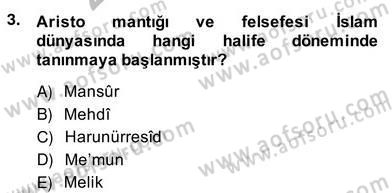 Ortaçağ Felsefesi 2 Dersi 2013 - 2014 Yılı (Vize) Ara Sınav Soruları 3. Soru