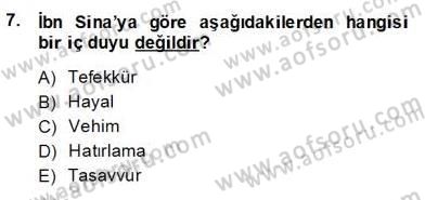 Ortaçağ Felsefesi 2 Dersi 2013 - 2014 Yılı (Final) Dönem Sonu Sınav Soruları 7. Soru