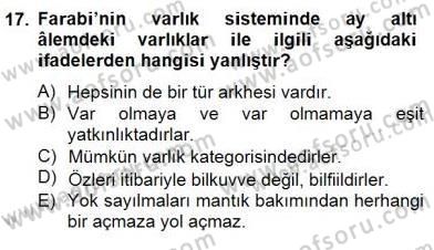 Ortaçağ Felsefesi 2 Dersi 2014 - 2015 Yılı (Vize) Ara Sınav Soruları 17. Soru