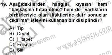 Ortaçağ Felsefesi 2 Dersi 2014 - 2015 Yılı (Vize) Ara Sınav Soruları 19. Soru