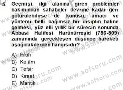 Ortaçağ Felsefesi 2 Dersi 2014 - 2015 Yılı (Vize) Ara Sınav Soruları 5. Soru