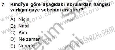 Ortaçağ Felsefesi 2 Dersi 2014 - 2015 Yılı (Vize) Ara Sınav Soruları 7. Soru