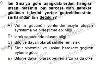 Ortaçağ Felsefesi 2 Dersi 2014 - 2015 Yılı (Final) Dönem Sonu Sınav Soruları 9. Soru