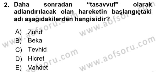 Ortaçağ Felsefesi 2 Dersi 2018 - 2019 Yılı (Final) Dönem Sonu Sınav Soruları 2. Soru