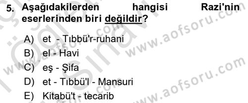 Ortaçağ Felsefesi 2 Dersi 2020 - 2021 Yılı Yaz Okulu Sınav Soruları 5. Soru