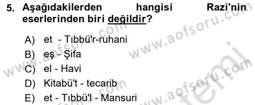 Ortaçağ Felsefesi 2 Dersi 2022 - 2023 Yılı Yaz Okulu Sınav Soruları 5. Soru