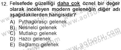 Felsefe Dersi 2012 - 2013 Yılı Tek Ders Sınav Soruları 12. Soru
