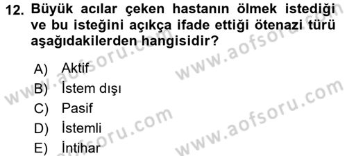 Felsefe Dersi 2015 - 2016 Yılı Tek Ders Sınav Soruları 12. Soru