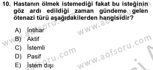 Felsefe Dersi 2016 - 2017 Yılı 3 Ders Sınav Soruları 10. Soru