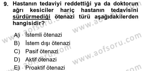 Felsefe Dersi 2016 - 2017 Yılı (Final) Dönem Sonu Sınav Soruları 9. Soru