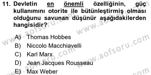 Felsefe Dersi 2017 - 2018 Yılı 3 Ders Sınav Soruları 11. Soru