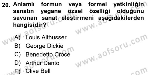 Felsefe Dersi 2018 - 2019 Yılı 3 Ders Sınav Soruları 20. Soru