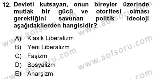 Felsefe Dersi 2018 - 2019 Yılı Yaz Okulu Sınav Soruları 12. Soru