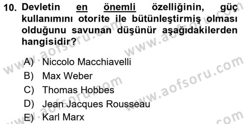 Felsefe Dersi 2019 - 2020 Yılı (Final) Dönem Sonu Sınav Soruları 10. Soru
