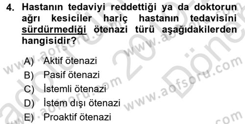 Felsefe Dersi 2019 - 2020 Yılı (Final) Dönem Sonu Sınav Soruları 4. Soru