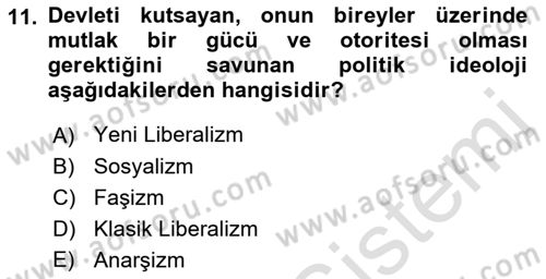 Felsefe Dersi 2022 - 2023 Yılı (Final) Dönem Sonu Sınav Soruları 11. Soru