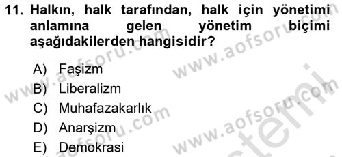 Felsefe Dersi 2025 - 2026 Yılı (Final) Dönem Sonu Sınav Soruları 11. Soru