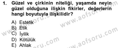 Eğitim Felsefesi Dersi 2012 - 2013 Yılı (Vize) Ara Sınav Soruları 1. Soru