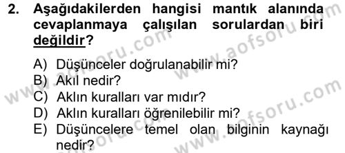 Eğitim Felsefesi Dersi 2012 - 2013 Yılı (Vize) Ara Sınav Soruları 2. Soru