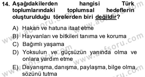 Eğitim Felsefesi Dersi 2013 - 2014 Yılı (Final) Dönem Sonu Sınav Soruları 14. Soru