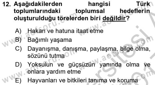Eğitim Felsefesi Dersi 2016 - 2017 Yılı 3 Ders Sınav Soruları 12. Soru