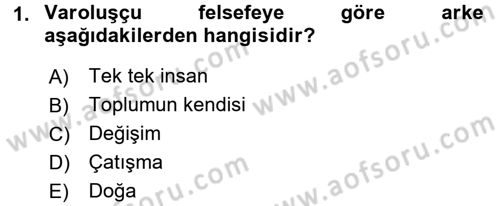Eğitim Felsefesi Dersi 2017 - 2018 Yılı 3 Ders Sınav Soruları 1. Soru