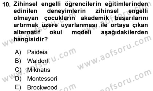 Eğitim Felsefesi Dersi 2018 - 2019 Yılı 3 Ders Sınav Soruları 10. Soru