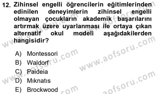 Eğitim Felsefesi Dersi 2021 - 2022 Yılı (Final) Dönem Sonu Sınav Soruları 12. Soru