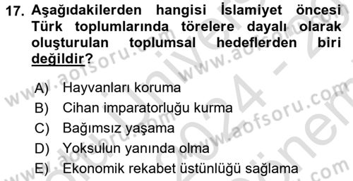 Eğitim Felsefesi Dersi 2024 - 2025 Yılı (Final) Dönem Sonu Sınav Soruları 17. Soru