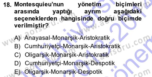 Modern Felsefe 1 Dersi 2013 - 2014 Yılı (Final) Dönem Sonu Sınav Soruları 18. Soru