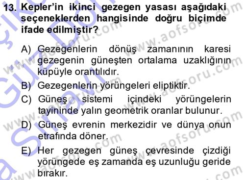 Modern Felsefe 1 Dersi 2014 - 2015 Yılı (Vize) Ara Sınav Soruları 13. Soru