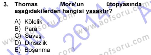 Modern Felsefe 1 Dersi 2014 - 2015 Yılı (Vize) Ara Sınav Soruları 3. Soru
