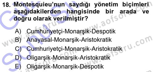 Modern Felsefe 1 Dersi 2015 - 2016 Yılı (Final) Dönem Sonu Sınav Soruları 18. Soru