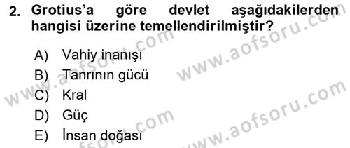 Modern Felsefe 1 Dersi 2015 - 2016 Yılı (Final) Dönem Sonu Sınav Soruları 2. Soru