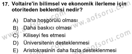 Modern Felsefe 1 Dersi 2016 - 2017 Yılı 3 Ders Sınav Soruları 17. Soru