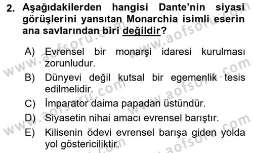 Modern Felsefe 1 Dersi 2016 - 2017 Yılı (Vize) Ara Sınav Soruları 2. Soru